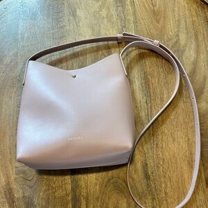 Samara medium shoulder bag fabfitfun summer peony vegan leather/vegan suede